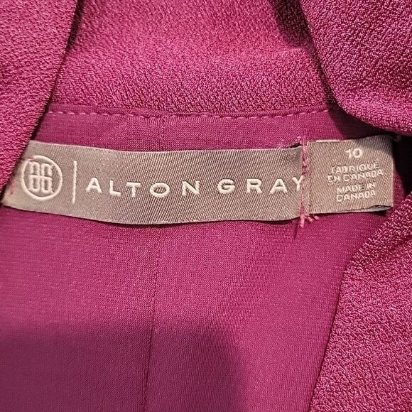 NWOT Alton Gray wine tie neck sheath dress - Picture 9 of 9